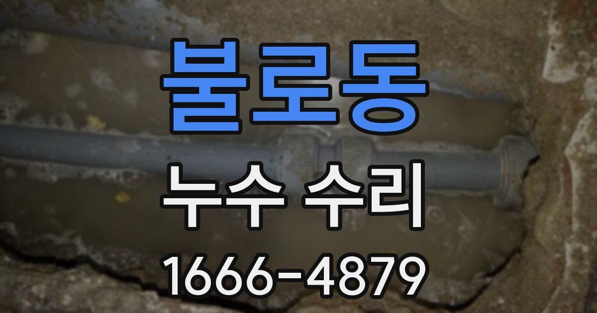불로동 누수 수리