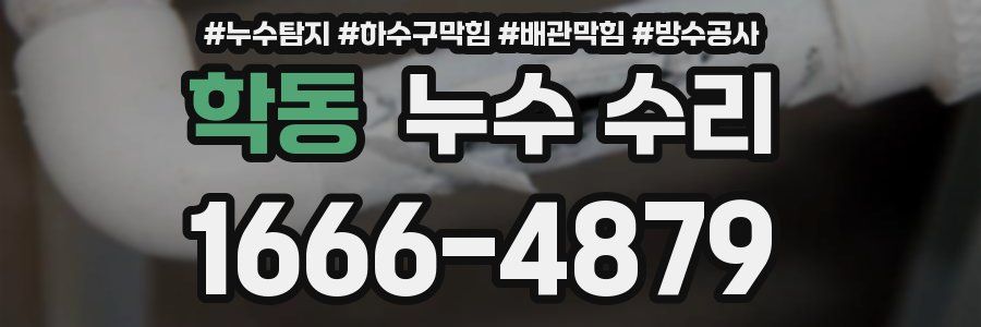학동 누수 수리