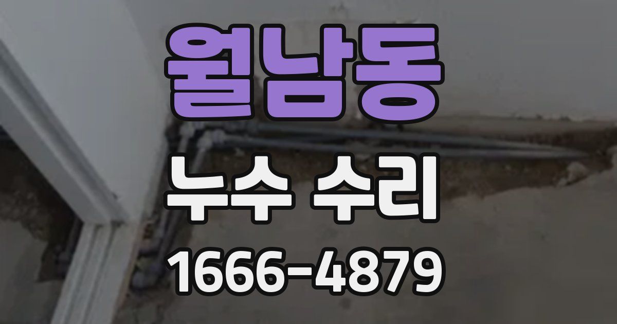 월남동 누수 수리