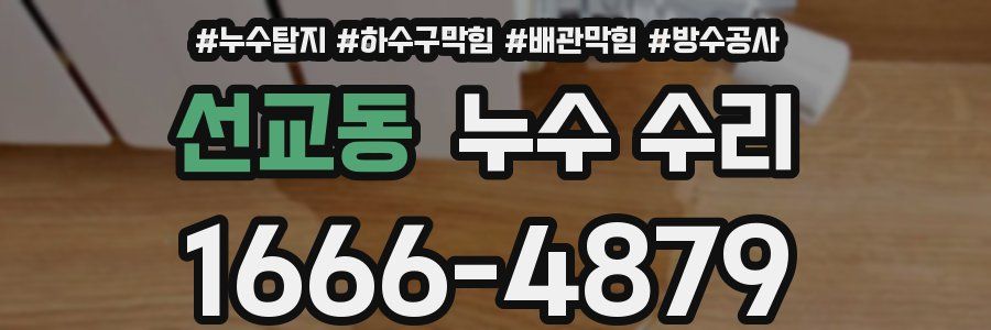 선교동 누수 수리