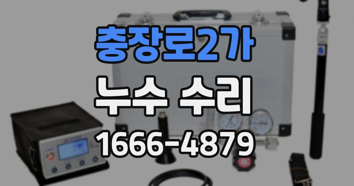 충장로2가 누수 수리
