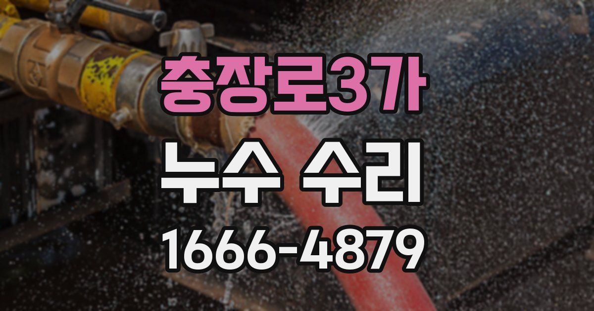 충장로3가 누수 수리