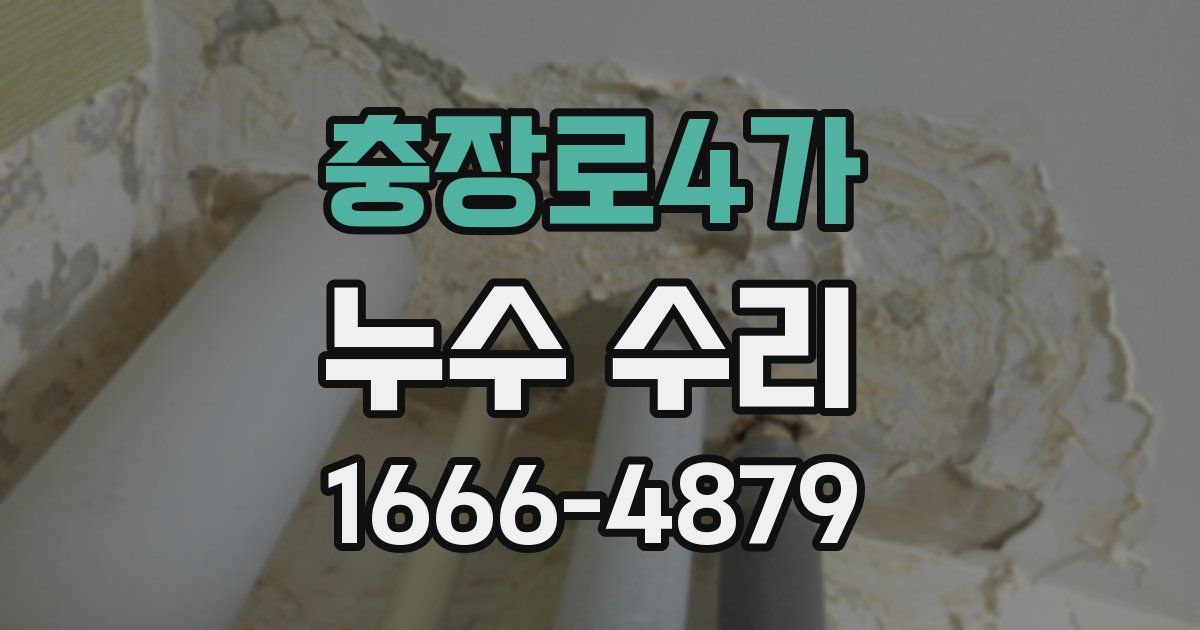 충장로4가 누수 수리