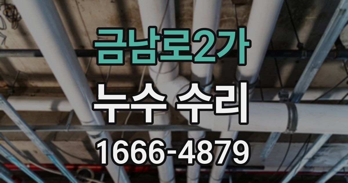 금남로2가 누수 수리
