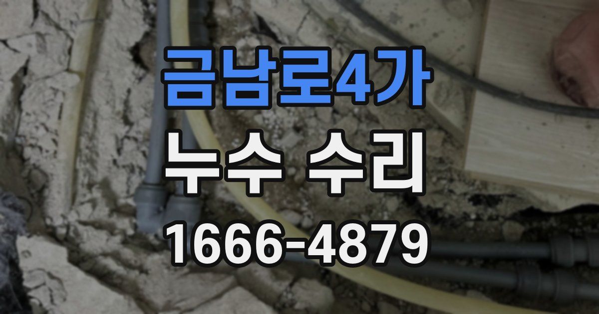 금남로4가 누수 수리