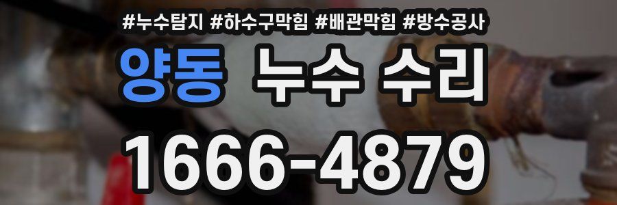 양동 누수 수리