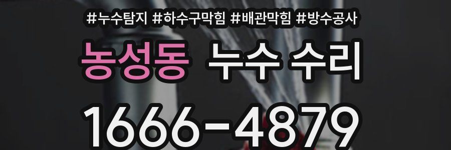 농성동 누수 수리