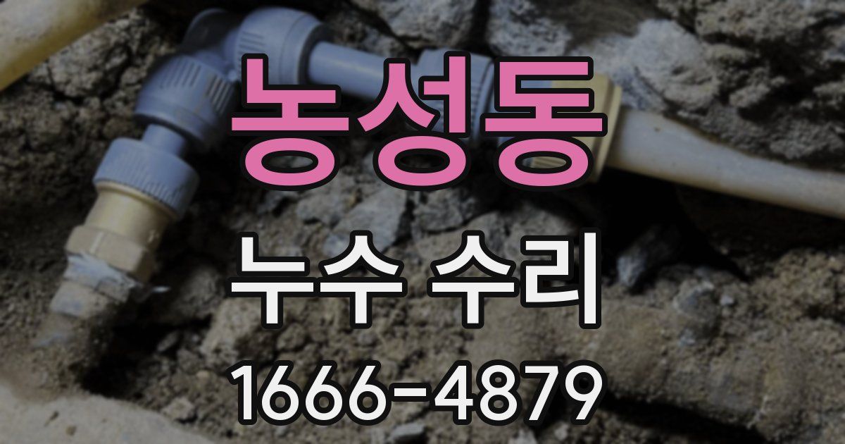 농성동 누수 수리