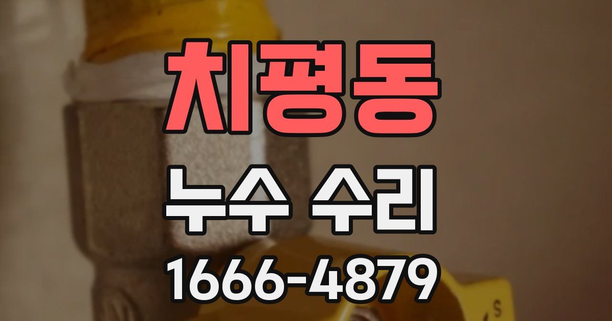 치평동 누수 수리