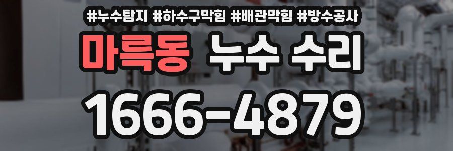 마륵동 누수 수리