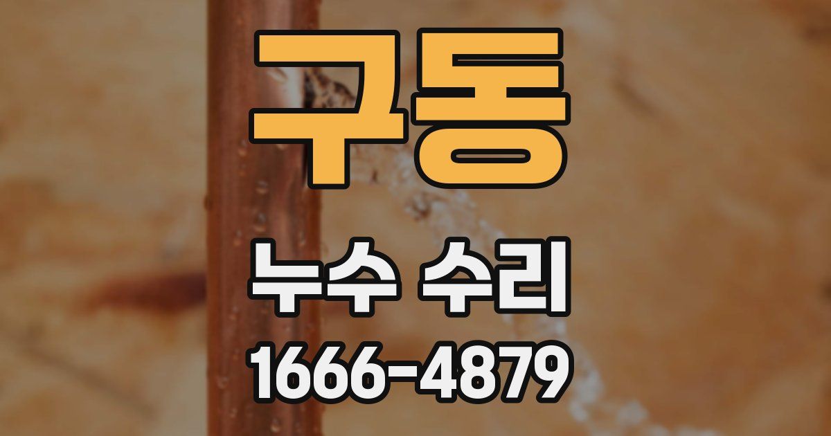 구동 누수 수리