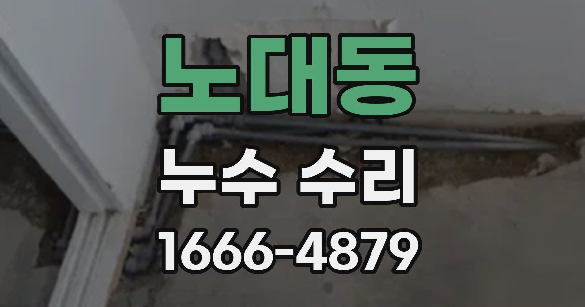 노대동 누수 수리