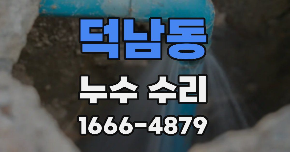 덕남동 누수 수리