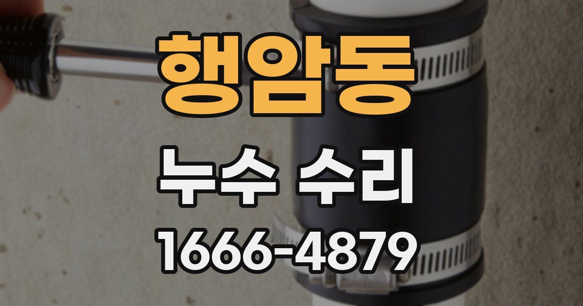 행암동 누수 수리