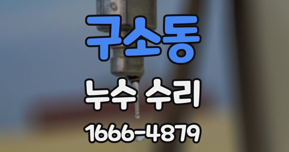 구소동 누수 수리