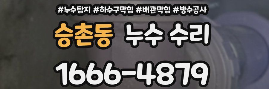 승촌동 누수 수리