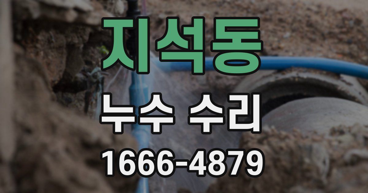 지석동 누수 수리