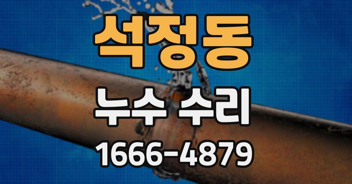 석정동 누수 수리