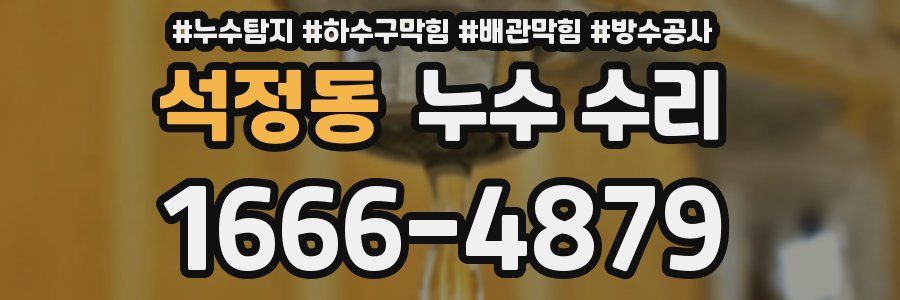 석정동 누수 수리