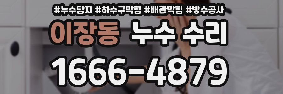 이장동 누수 수리