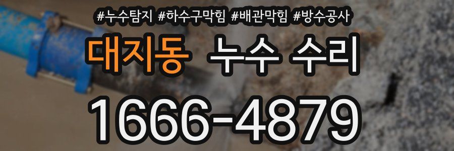 대지동 누수 수리