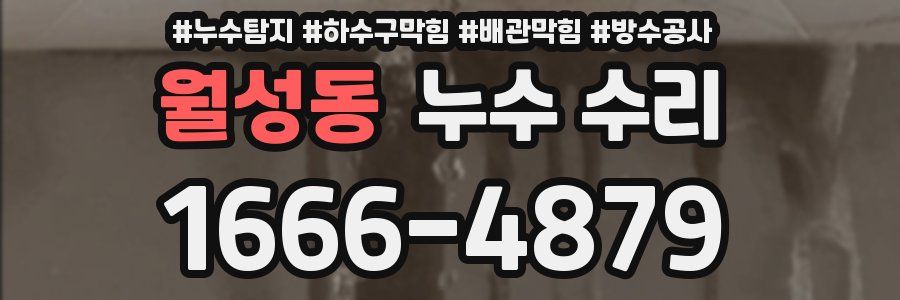 월성동 누수 수리
