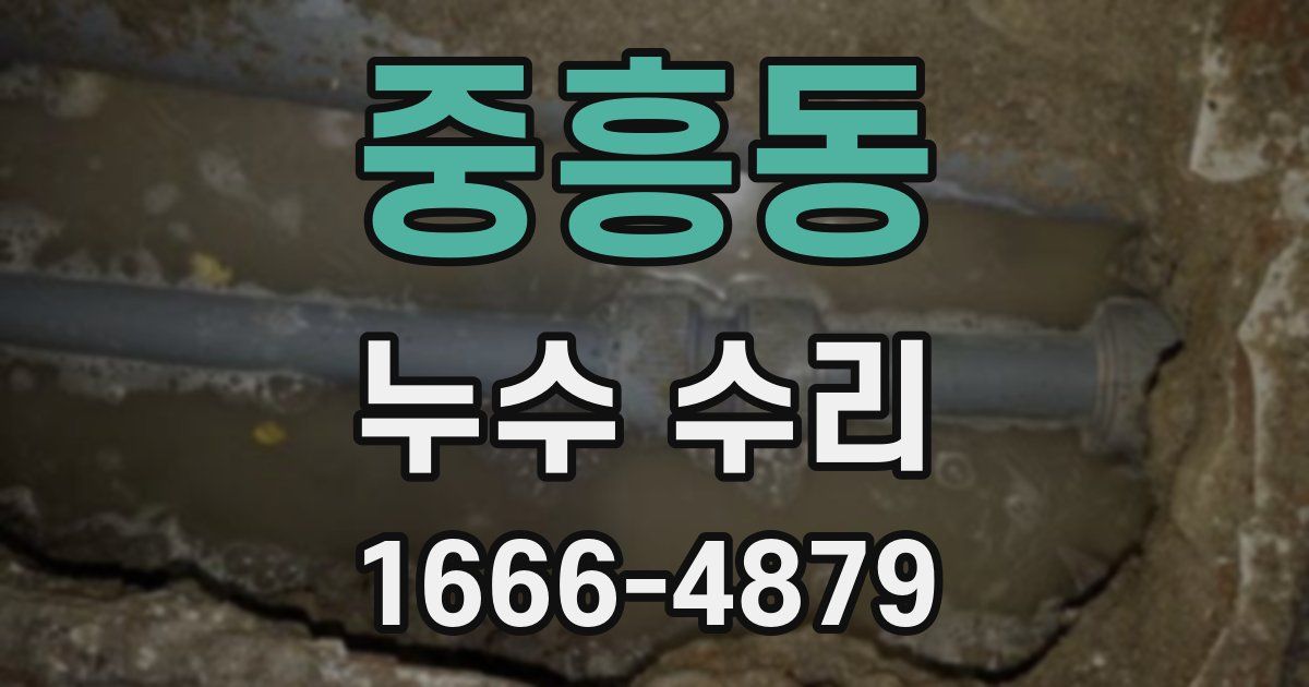 중흥동 누수 수리