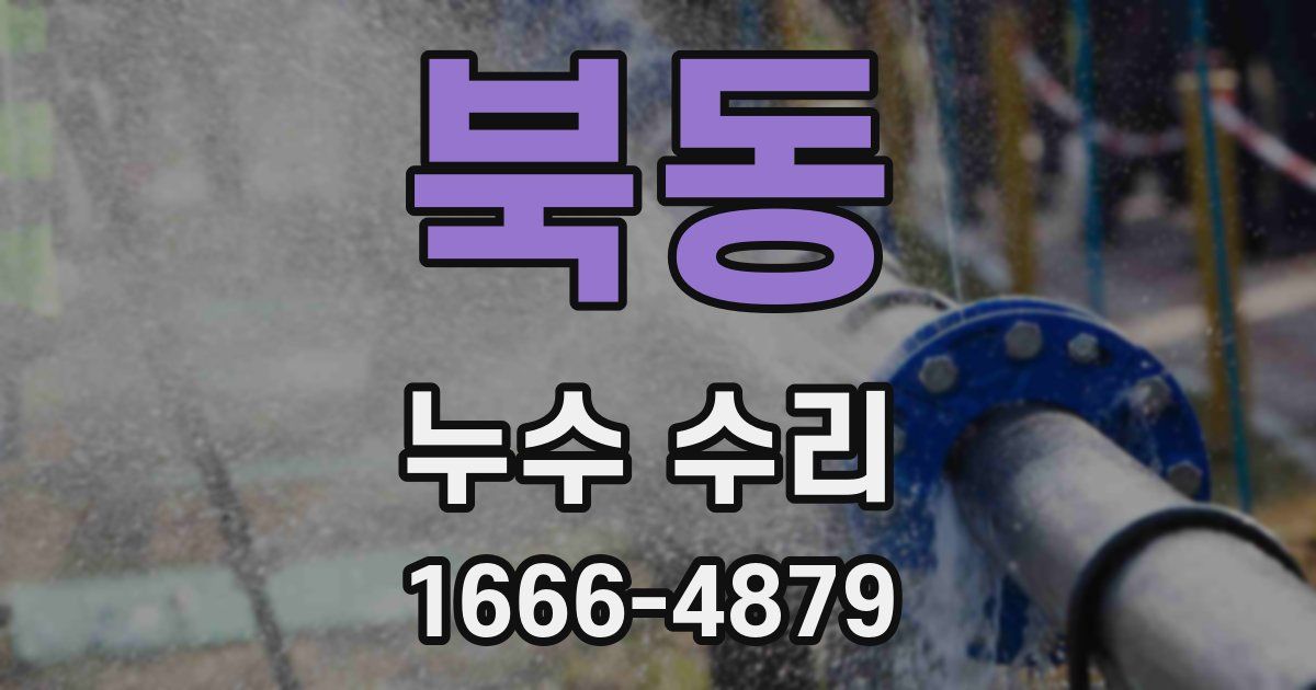 북동 누수 수리