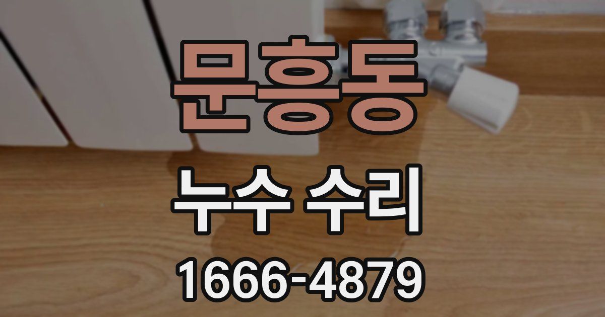 문흥동 누수 수리