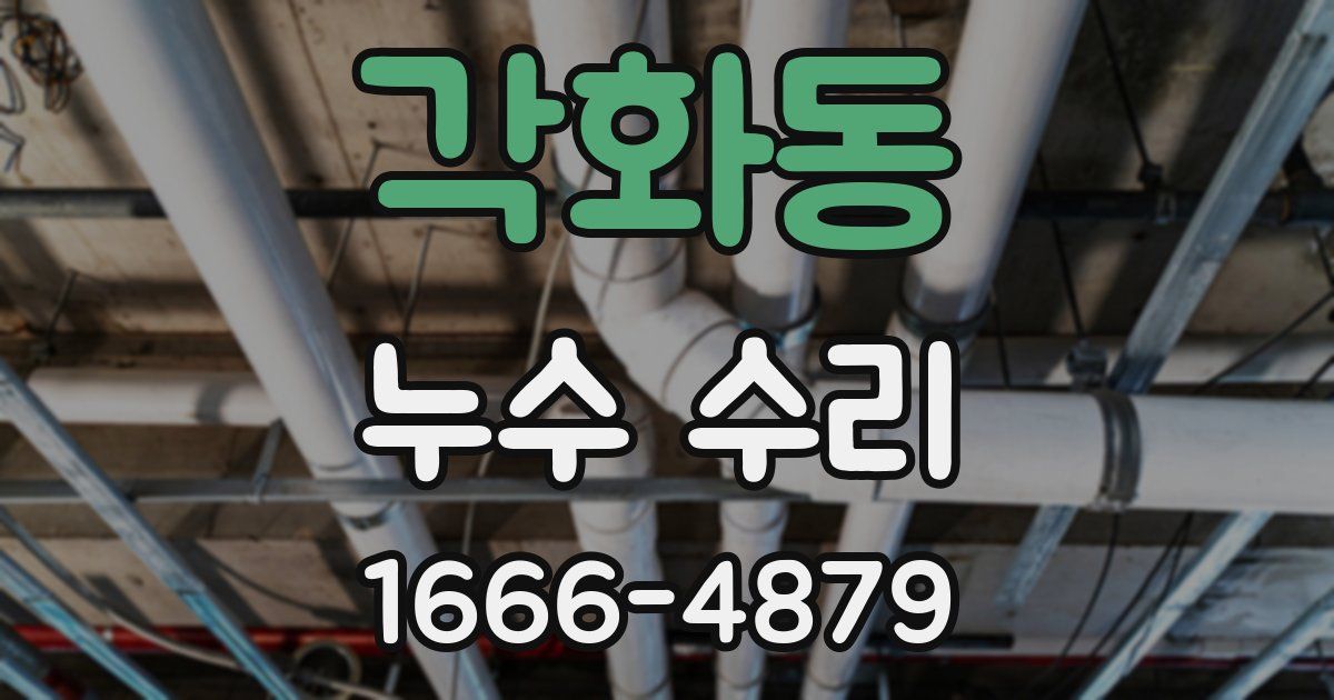각화동 누수 수리