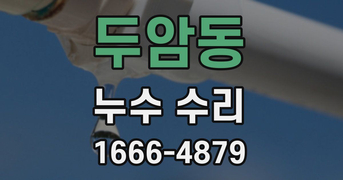 두암동 누수 수리