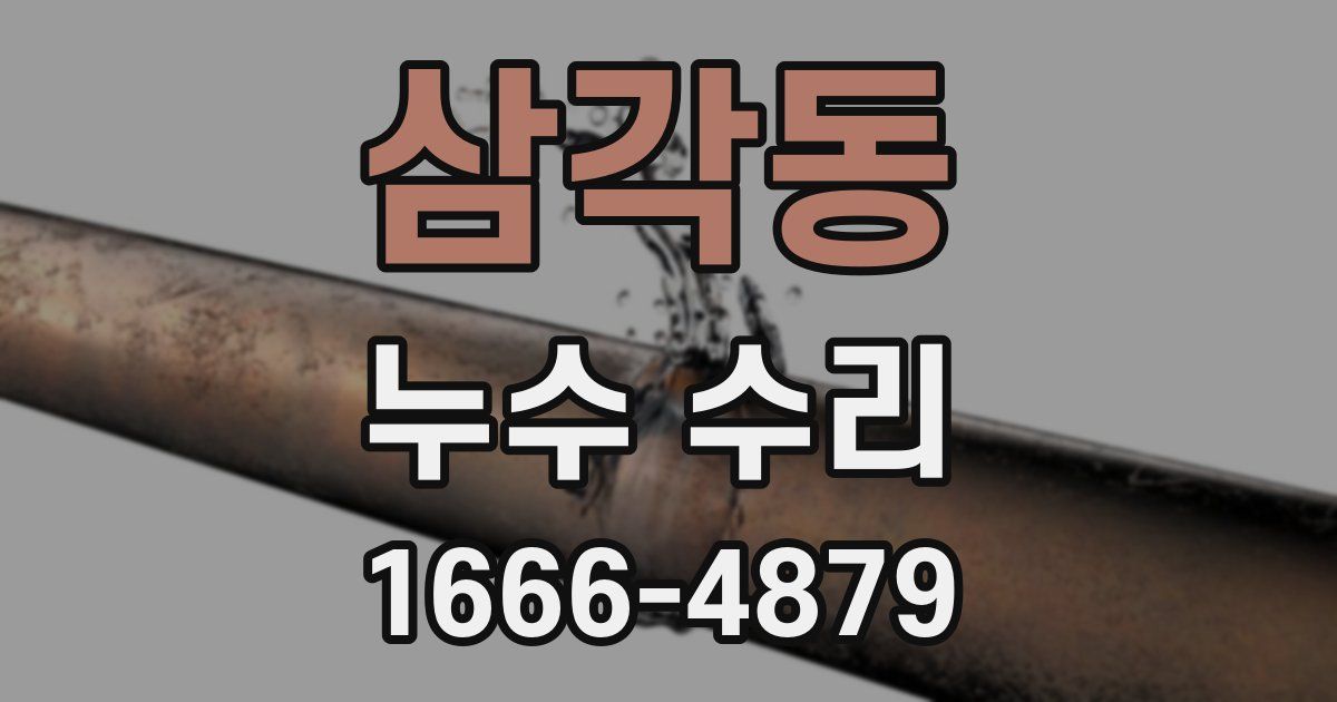 삼각동 누수 수리