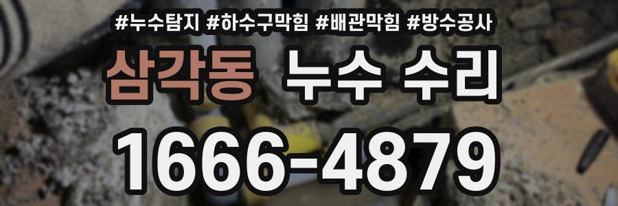 삼각동 누수 수리