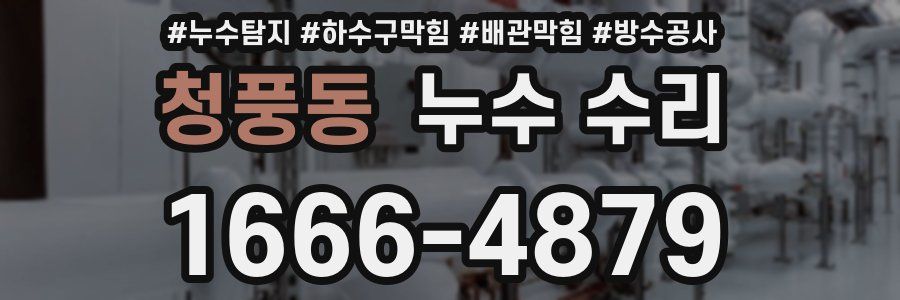 청풍동 누수 수리