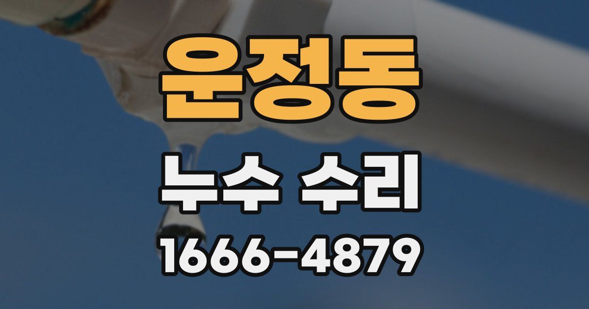 운정동 누수 수리
