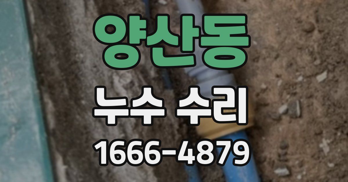 양산동 누수 수리