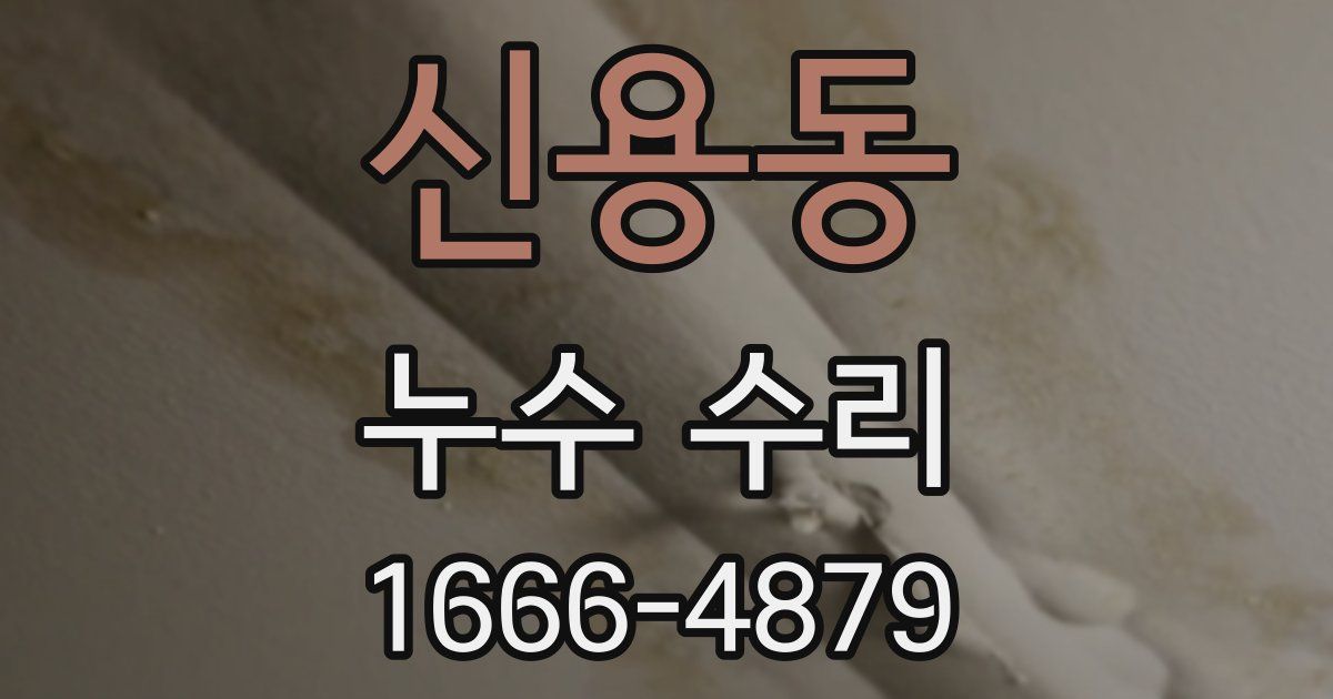 신용동 누수 수리