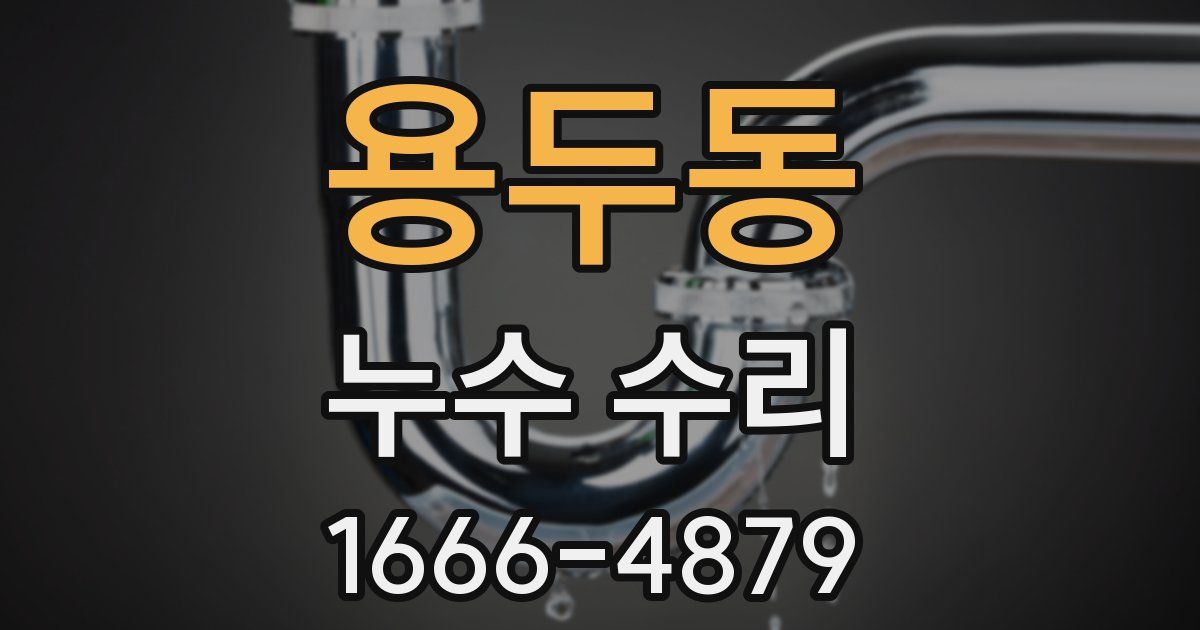 용두동 누수 수리