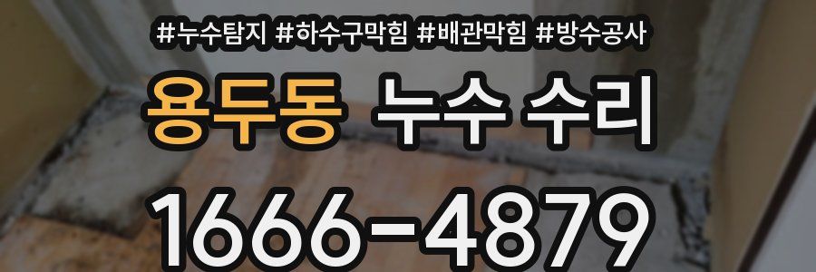 용두동 누수 수리