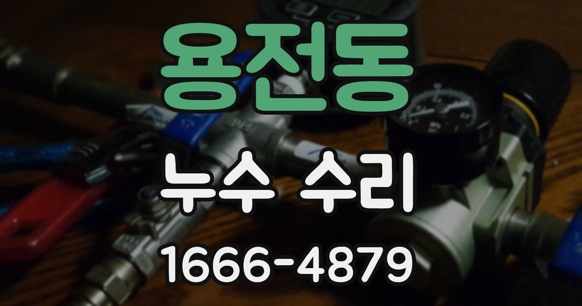 용전동 누수 수리