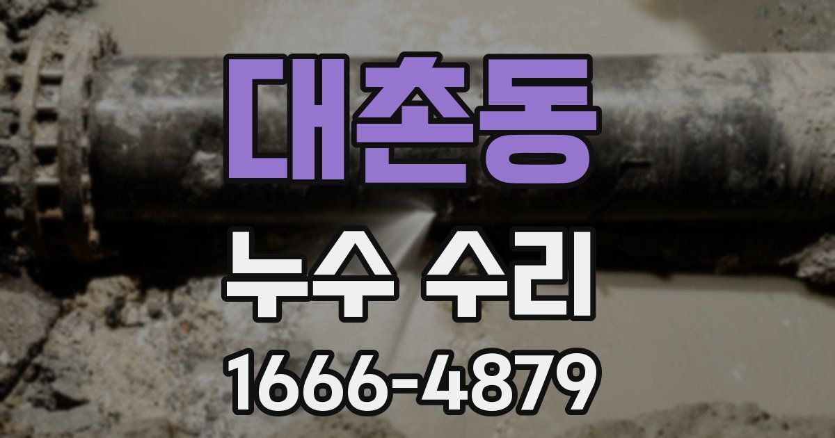 대촌동 누수 수리