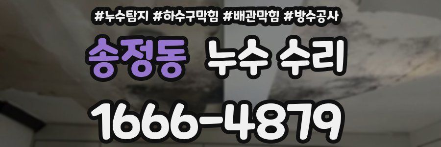 송정동 누수 수리