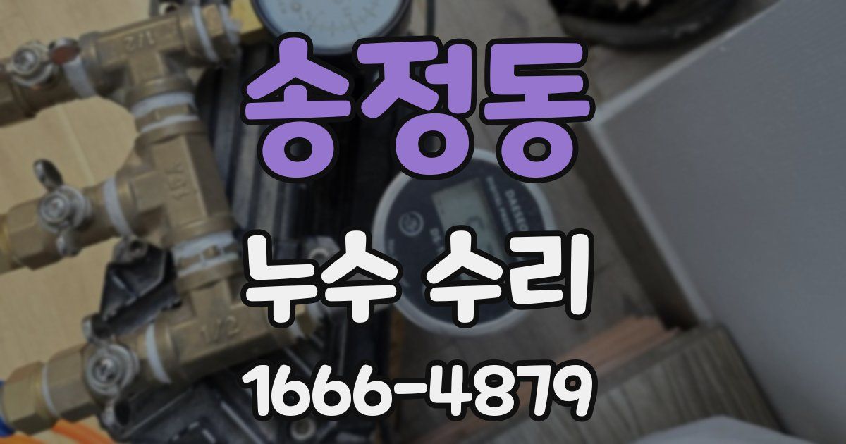 송정동 누수 수리