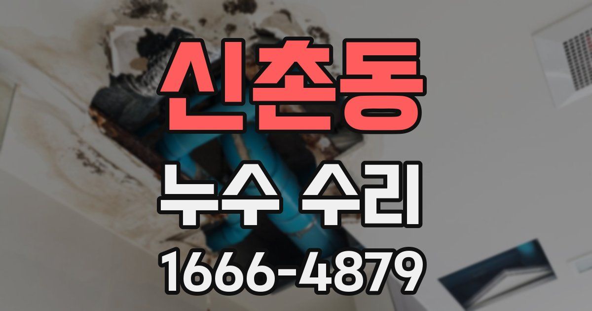 신촌동 누수 수리
