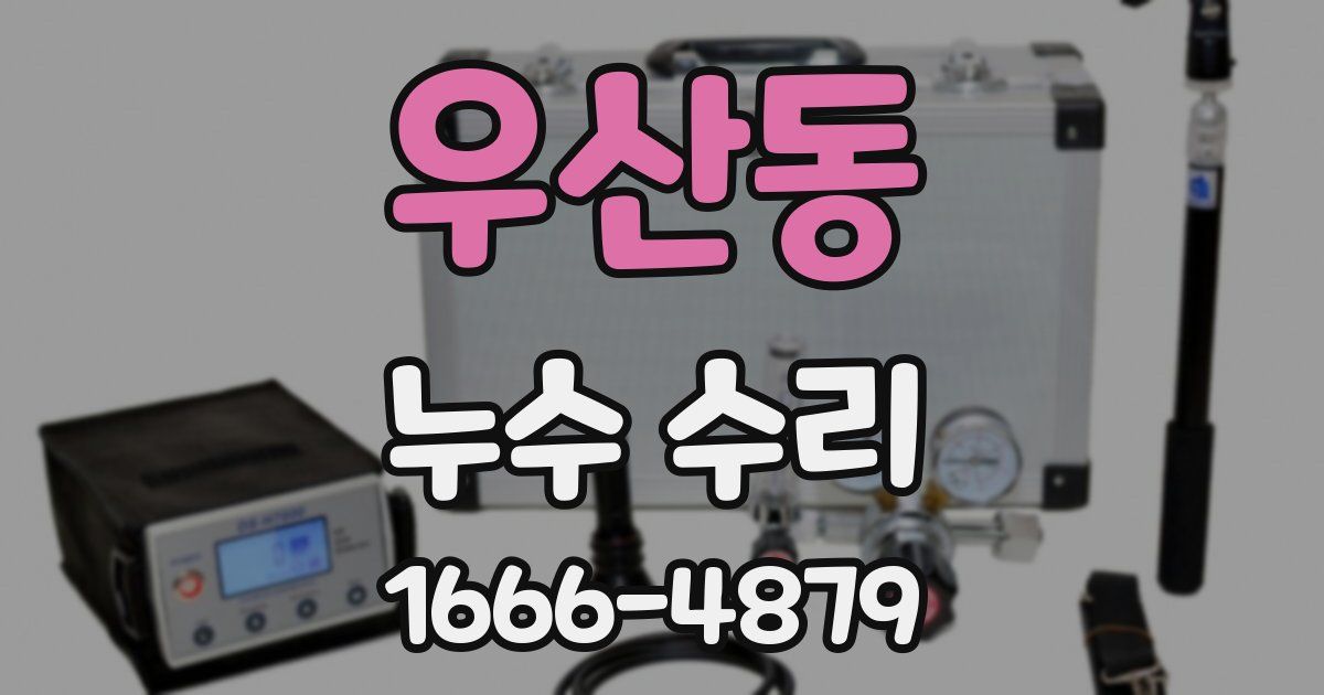 우산동 누수 수리