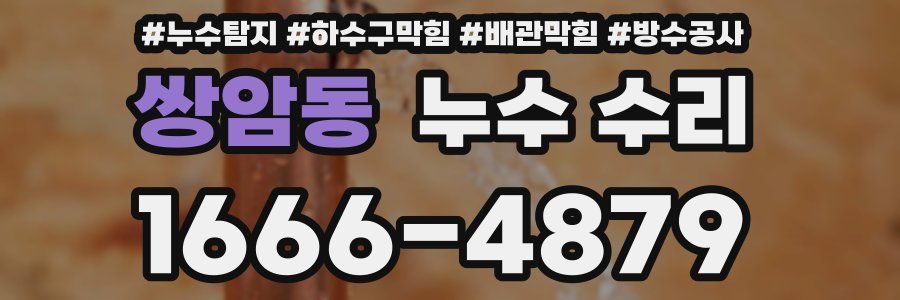 쌍암동 누수 수리