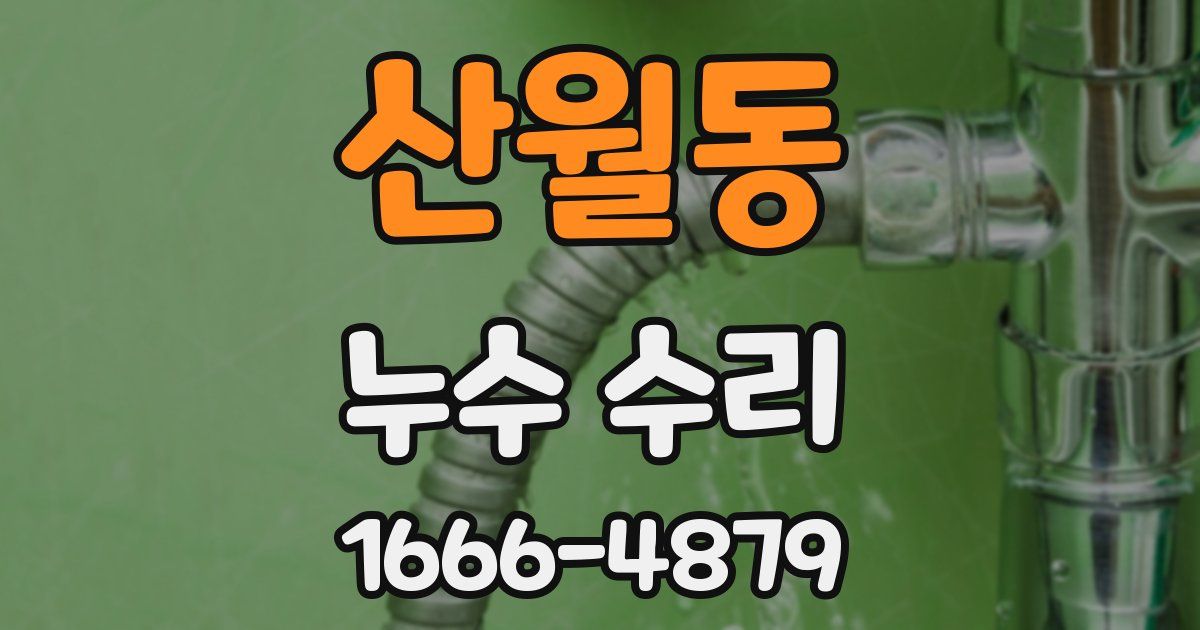 산월동 누수 수리
