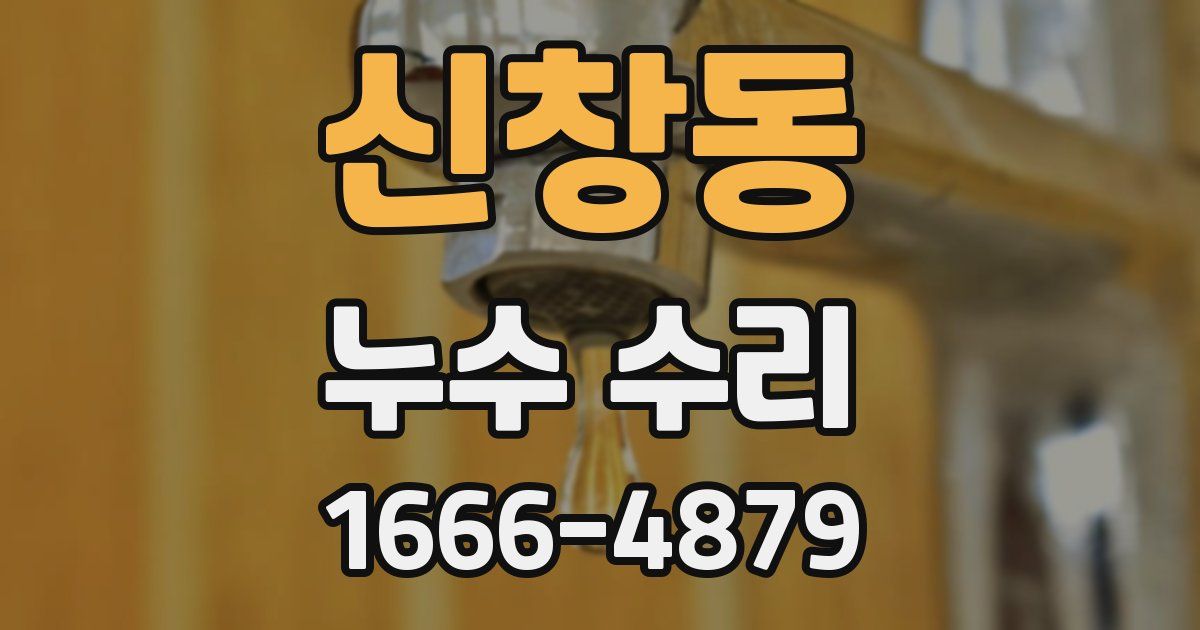 신창동 누수 수리