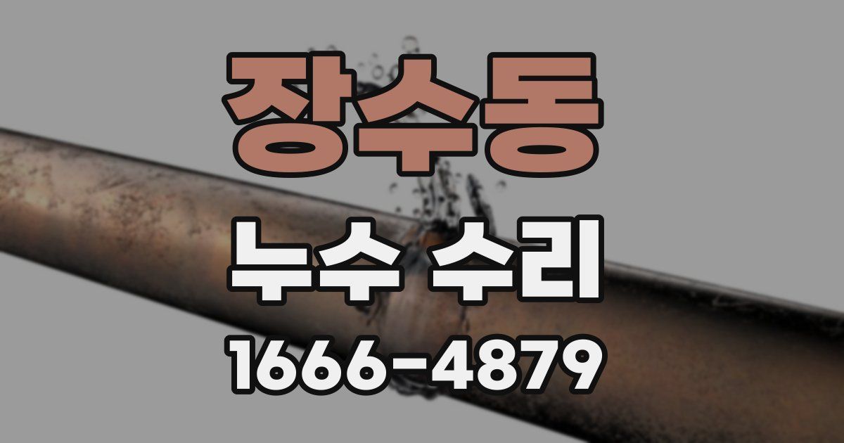 장수동 누수 수리