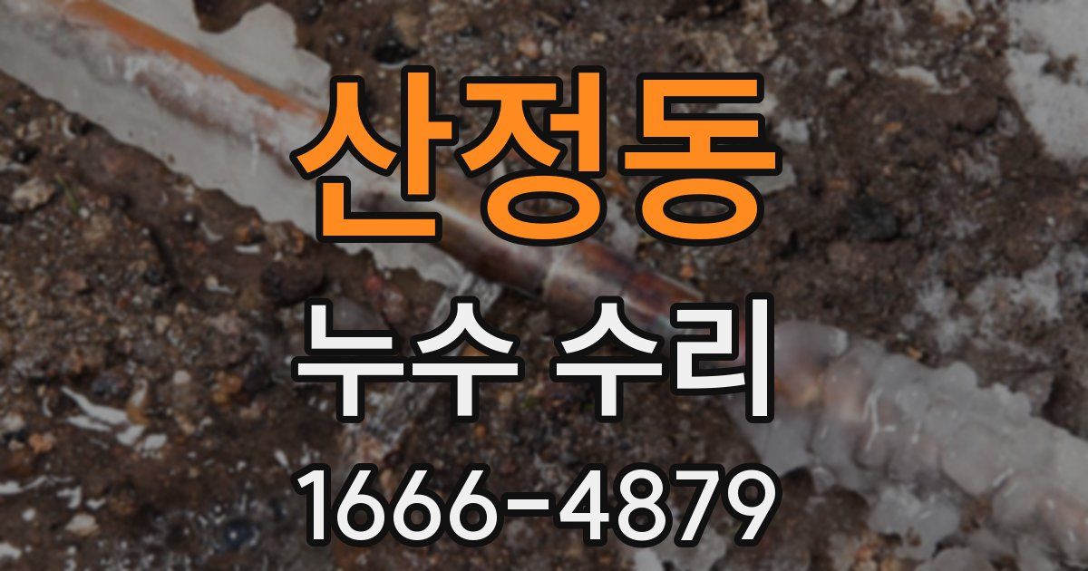 산정동 누수 수리